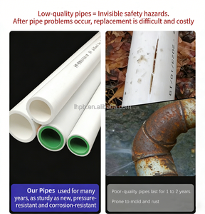 Proveedor Verificado de Tuberías PPR para Suministro de Agua Fría y Caliente, Tuberías para Agua Potable, Decoración del Hogar, PPR Verde S3.2 Dn20 - Product Image 4