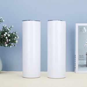 Wholesale White Sublimation Blanks 20oz 30oz Mug Stainless Steel <b>Double</b> <b>Wall</b> Skinny Straight Sublimation Tumbler - Product Image 1