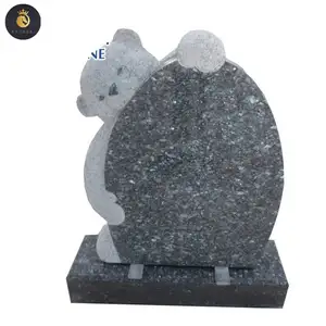 Carved Natural Granite Teddy Bear Headstone For Child Monument