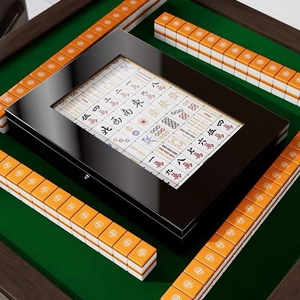 Stile antico DIY lusso <span class=keywords><strong>Mahjong</strong></span> <span class=keywords><strong>Set</strong></span> legno sandalo stile nautico vernice elegante regalo di legno legno artigianale scatola di legno segno da parete - Product Image 6