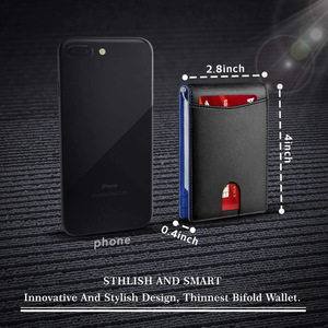 RFID blocco Logo personalizzato in vera pelle di carbonio Micro fibra portamonete sottile da <span class=keywords><strong>uomo</strong></span> <span class=keywords><strong>portafoglio</strong></span> <span class=keywords><strong>porta</strong></span> carte fermasoldi fermasoldi - Product Image 3