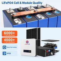Système de stockage d'énergie domestique LiFePO4 haute tension 40 kWh 20 kW 4000 cycles Grade A, hybride solaire BESS CE IEC62619, vente en gros OEM