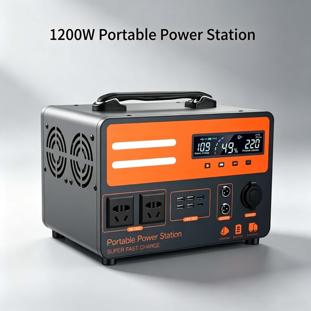 LiFePO4 LFP Camping Portable Power Station Pure Sine Wave Output Heavy Duty Strap for Outdoor Emergency Power Supply