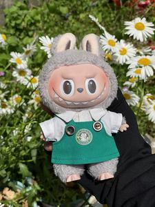 Labubu洋服17cm人形服ピンクグリーン猫ストラップドレスTシャツスーツLabubuアクセサリー - Product Image 2