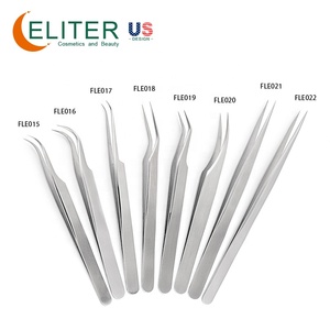 ELITER Vente en Gros Très Demandée Gamme Complète de Pinces à Extensions de Cils en Acier Inoxydable Pinces Fines Pinces pour Extension de Cils - Product Image 4