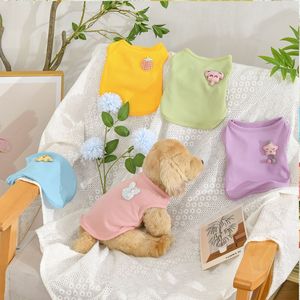 Chaleco para mascotas para gatos y perros, diseño de gofre, colores macaron, diseño bonito, ropa de verano, material de poliéster - Product Image 3