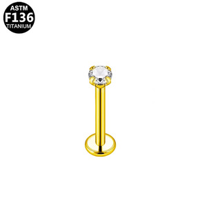 Clous d'oreilles en titane pour cartilage, 16 mm, avec boule et serti à griffes, pour usage quotidien, bijoux de piercing unisexe - Product Image 5