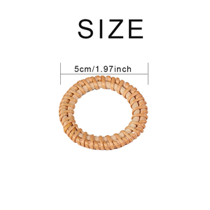 Großhandel benutzer definierte handgemachte kreative zeitgenössische umwelt freundliche langlebige Holz Rattan Servietten Ringe für Home Restaurant Party - Product Image 4