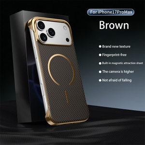 Funda Magnética Antigolpes con Marco Electrochapado Lichicase para <span class=keywords><strong>vivo</strong></span> X200 X200 <span class=keywords><strong>Pro</strong></span> X200S, Cubierta Trasera de Fibra de Carbono - Product Image 3