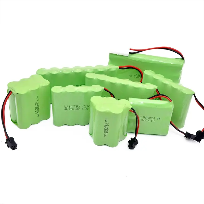 OEM factory manufacturer 2.4v 4.8v 6v 7.2v 9.6v 12v 14.4v 18v 24v aa aaa sc ni-cd ni mh rechargeable battery pack for toys light