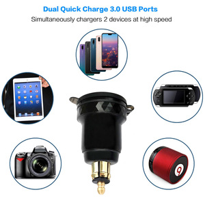 Fiche Hella Din étanche 12V vers <span class=keywords><strong>chargeur</strong></span> <span class=keywords><strong>USB</strong></span> 4.2A avec voltmètre LED pour <span class=keywords><strong>moto</strong></span> Ducati Triumph <span class=keywords><strong>BMW</strong></span> - Product Image 3