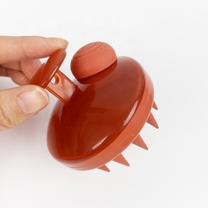 Vente en gros masseur de tête en silicone souple douche distributeur de stockage du cuir chevelu shampooing brosse cheveux cuir chevelu épurateur masseur peigne à cheveux - Product Image 5