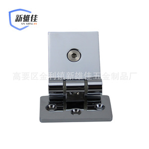 Charnière en alliage de zinc Xin Xiong Jia pour verre, 180 degrés, simple face, design minimaliste pour porte de douche de salle de bain - Product Image 1