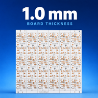 Substrat en aluminium pour LED, PCB 1,0 mm, cuivre 25 µm, carte OEM personnalisée avec RoHS ISO9001 pour luminaires et lampes LED