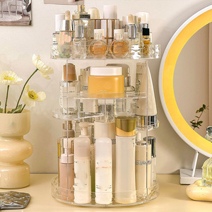 Transparent Rotating Cosmetic Storage Rack Multi Layer Desktop Organizer For <b>Makeup</b> Skincare Products - Product Image 1