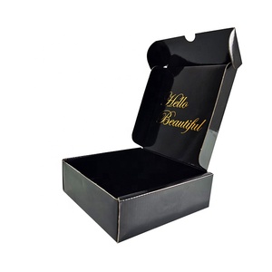 Custom Print Logo Wholesale Large Black Cardboard Clothes Pink Packaging Mailer Postal Shipping Boxes With Your Own Design