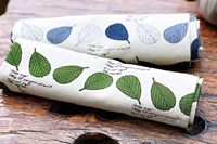 Serviettes en lin imprimées à motifs de feuilles, sets de table et nappes, idéales pour les pique-niques en plein air