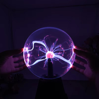 Bola Ion elektrostatis ajaib bola Plasma lampu malam sentuh sensitif suara dikendalikan rumah desain Modern hadiah Natal