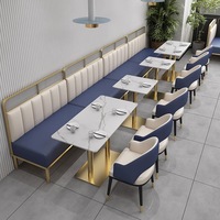 Luxus Sofa Stand Restaurant Möbel Fast Food Cafe Shop Stand Esszimmer Sitz Restaurant Stuhl und Tisch Sets zum Verkauf