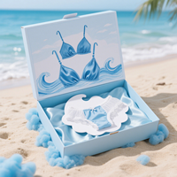 Boîte cadeau en carton rigide recyclable personnalisée, fermeture magnétique, design simple, emballage pour sous-vêtements et chaussettes, design personnalisable gratuit