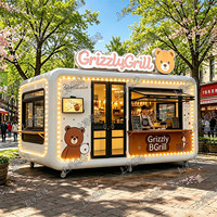 Kiosque de vente au détail modulaire moderne, boutique mobile préfabriquée, cabine de vente extérieure portable, magasin éphémère pour parc et site touristique