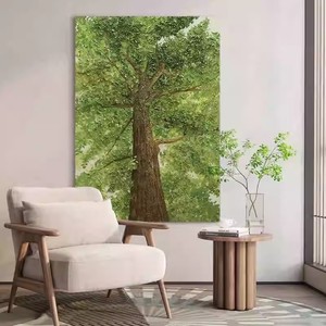 Hand Painted Oil Painting Abstract Landscape <b>Art</b> 3D Visual Effect Frameless Wall Decor For Living Room Entryway Hallway - Product Image 1