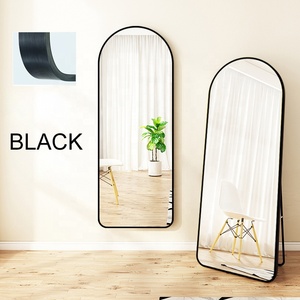 Miroir <span class=keywords><strong>arche</strong></span> de 65*22 POUCES, grand miroir sur pied personnalisé noir, support de sol - Product Image 3