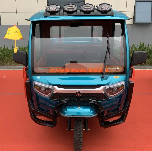 TianYing hot sale 1.7M cargo tricycle electric on sale closed three wheel tuk tuk for cargo loading one Ton motorized rickshaw