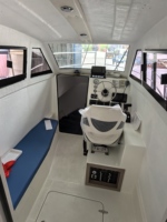 Perahu Pancing Grandsea Panjang 8.88m FRP Walkaround Outboard Barco De Pesca Sport Fishing Boat dengan Mesin Dijual
