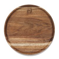 Plateau de service en bambou d'acacia, grand plateau à thé, gravure Swing Shoot, plateau en bois massif imperméable pour présentations de fruits secs lors de fêtes