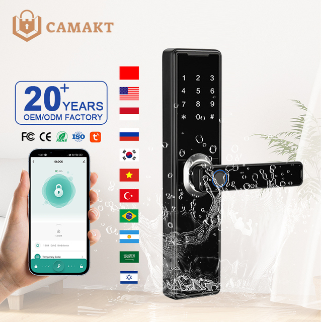 Smart Security Electric Door Lock Electronic Handle Inteligentes Tuya Wifi Keys Fingerprint Digital Smart Door Lock for Home