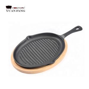 Sartén ovalada de hierro fundido de 25CM, plancha para fregar, sartén pesada - Product Image 5