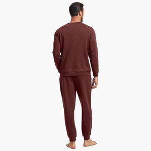 High Quality Casual Long Winter Cozy <b>Pyjamas</b> Cotton Loungewear Bamboo <b>Men</b> Pajama Loungewear <b>Men's</b> Pajamas - Product Image 4