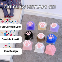 Capuchon de clavier en silicone à motif patte de chat, design unique, artisanal, mignon, pour clavier mécanique de jeu