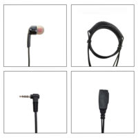 Écouteur radio portable GT24J-L1 avec fonction VOX, prise jack 3,5 mm, cordon de 100 cm, ajustement personnalisé pour talkie-walkie TYT