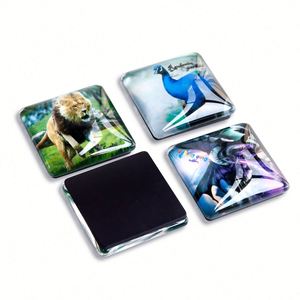 Custom Logo Paper 63.5X63.5 Square Magnet Maker Promotional <b>Portable</b> Personal <b>Fridge</b> Magnets - Product Image 1