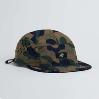 Casquette de course personnalisée à 5 panneaux, légère, en nylon imperméable, avec perforations laser, pour activités de plein air, pêche, sport, camping et voyage