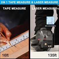 Cyber Measure Pro Mètre numérique industriel 3-en-1 avec mesure laser, clip ceinture et tournevis, précision 2,0 mm, 3000 mètres