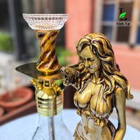 Chicha de luxe de style divin arabe, élégante et haut de gamme, avec éclairage LED, pour salon, bar, fête, rassemblement social en intérieur