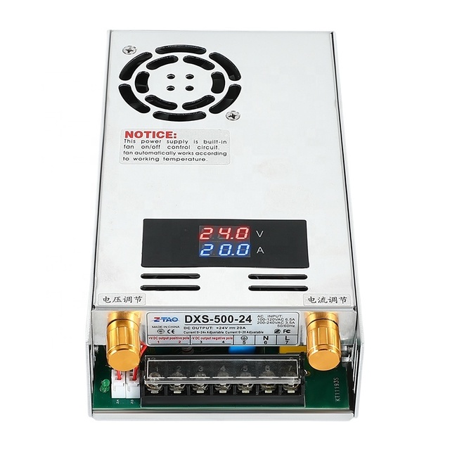 SMPS 500W DXS-500-24 12V 36A 24V 20A 48V 10A Single Adjustable Voltage Digital DC Switching Power Supply Industry Use