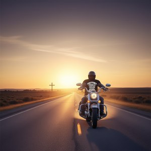 Camiseta de motociclista cristiana con la oración de Jesús para motociclistas - Product Image 3