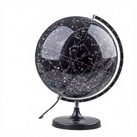Lianying GT32L Globe Terrestre Lumineux LED Noir Céleste en Plastique, Lampe de Nuit Éducative et Décorative pour la Maison et le Bureau, Cadeau Inde