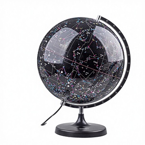 Lianying GT32L Negro Celestial <b>Star</b> Globe <b>LED</b> <b>Light</b> Plastic Educational Decorative World Globe Night Lamp Home Office Gift India - Product Image 3