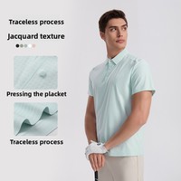 Haut de créateur pour homme en nylon à manches courtes, col montant, séchage rapide, idéal pour le golf, la course et les occasions décontractées – Collection été haut de gamme