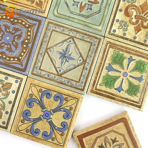 Carrelage mural de petite taille 80*80 de style rustique espagnol, carrelage en céramique de couleur mélangée, motif rustique en relief - Product Image 4