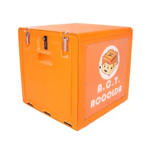 High Quality Heavy Duty Keep Hot And Cold Motorcycle Delivery Food Box With Advertising Led