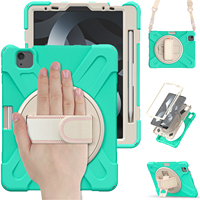 Étui de protection pour iPad Air 11/2024/2025 4/5/10.9 PC souple + couverture arrière en Silicone porte-stylo antichoc