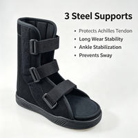 Stabilisateur de pied tombant unisexe, tige respirante en velours + doublure rembourrée en mousse, semelle intermédiaire avec coussin EVA, semelle extérieure en caoutchouc TPR, talon plat, bout plat