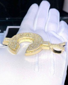 <b>Top</b> Selling Hip Hop Diamond Pendant Necklace Gold <b>Silver</b> Tone Jewelry for Stylish Men Women Available At Wholesale Price - Product Image 2