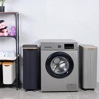 Panier à linge pliable et fin 75L Panier à linge avec roulettes